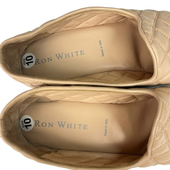 Ron White Kimmie Leather Quilted Flats Womens Size US10 EU42 - Picture 7 of 10